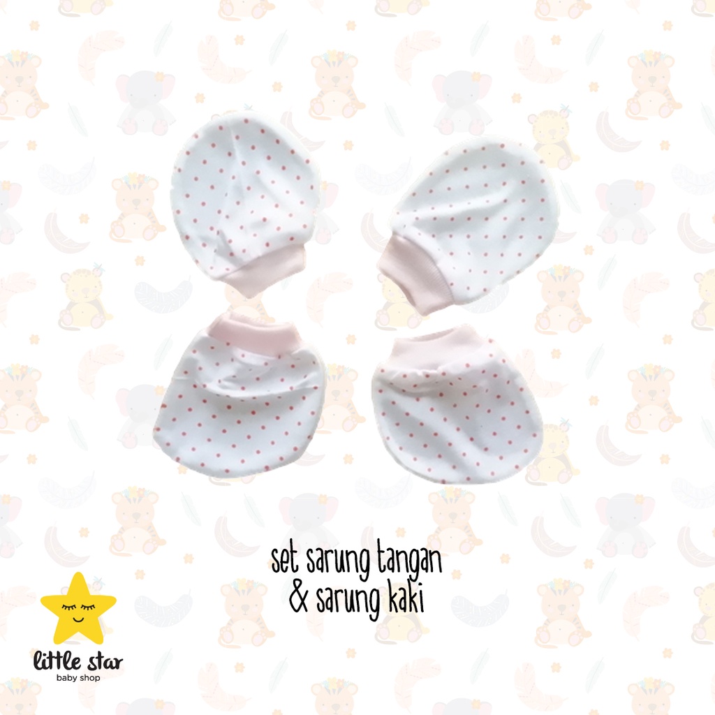 Set Sarung Tangan Sarung Kaki Bayi Newborn Cewek Cowok