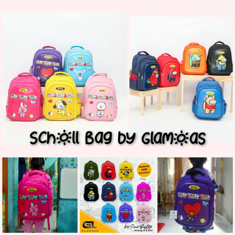 GLAMOAS TAS KARAKTER BT21 DAN AMONGUS