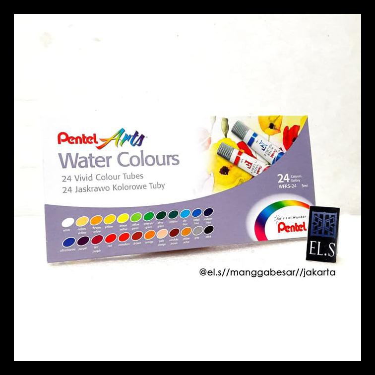

STOK BARU PENTEL WATER COLOR 24 WARNA ( CAT AIR ) PERALATAN MELUKIS MURAH MERIAH