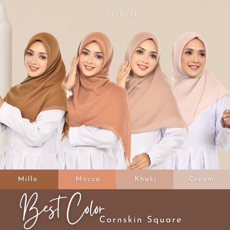 Hijab Segi Empat cornskin Scraf Oringinal