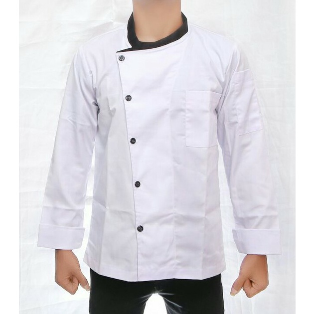 TERMURAH- baju chef/koki - Putih, M