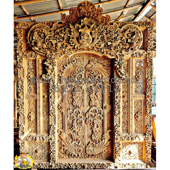 gebyok bali full ukiran Asli style bali motif wayang