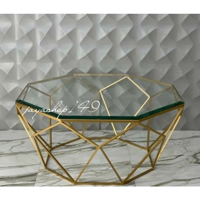 meja tamu minimalis besi modern terbaru.