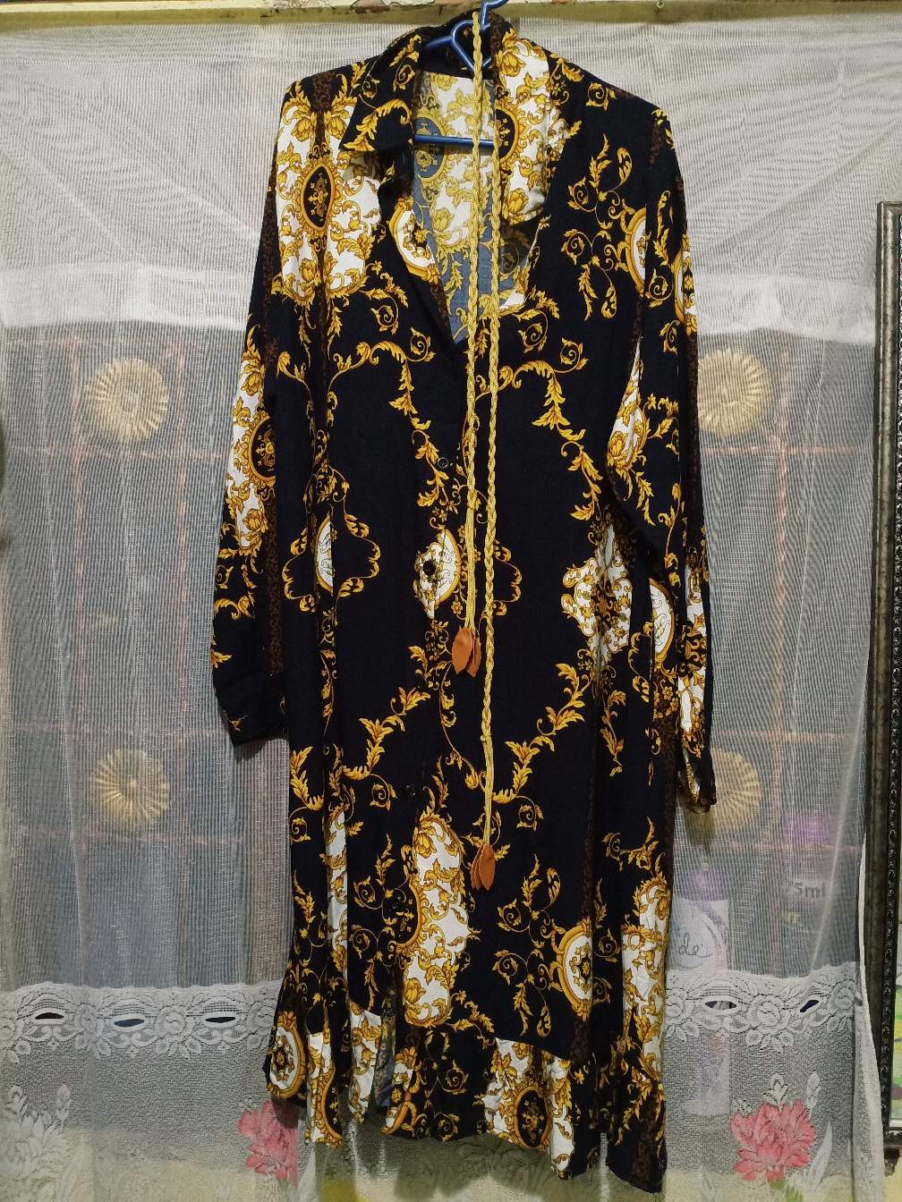 Tunik Isyana Rayon Sultan Kerah Kancing Busui Free Belt Jumbo Bumil Busui Cantik Batik Syahrini