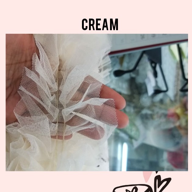 10 YARD - 9.5 CM RENDA TULE