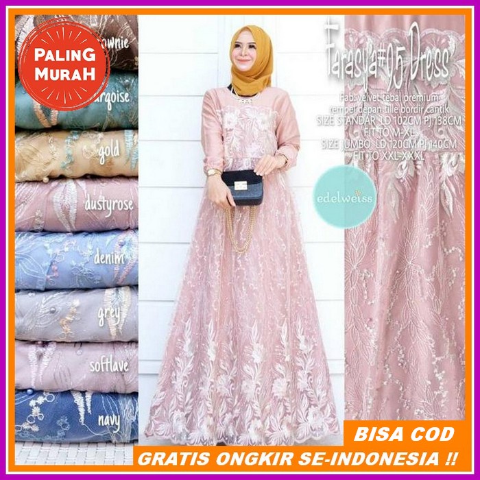 Gamis Crinkle Wanita Quail Maxi / Gamis Polos / Gamis Muslim / Gamis J Farasya #95 Dres Tile Gamis W