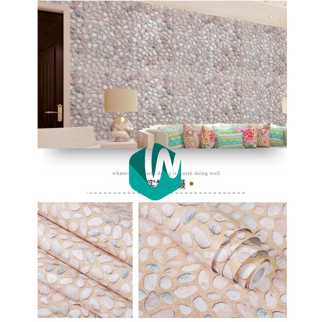 Wallpaper Sticker Panjang 10 meter x Lebar 45 cm Batu Wallpaper Sticker Panjang 10 meter x Lebar 45 cm Batu
