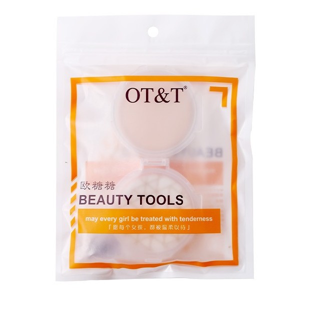 SPONS AIR PUFF CUSHION OT&amp;T ORI LA101W1 ISI 2 PCS BEAUTY SPONGE FOUNDATION BEDAK TOOL ALAS MAKEUP BEDAK MURAH