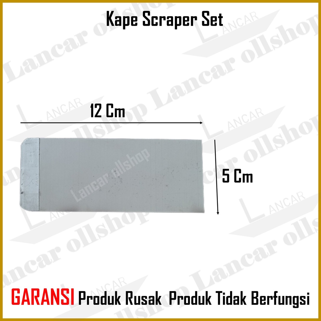 Kape Scraper Kapi Skrap Cat Set Alat Dempul Stainless Steel Lentur 4 Pcs