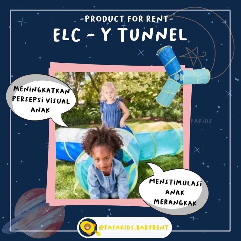 SEWA ELC Y TUNNEL mainan Terowongan Anak dan Bayi Branded Toys Original Murah