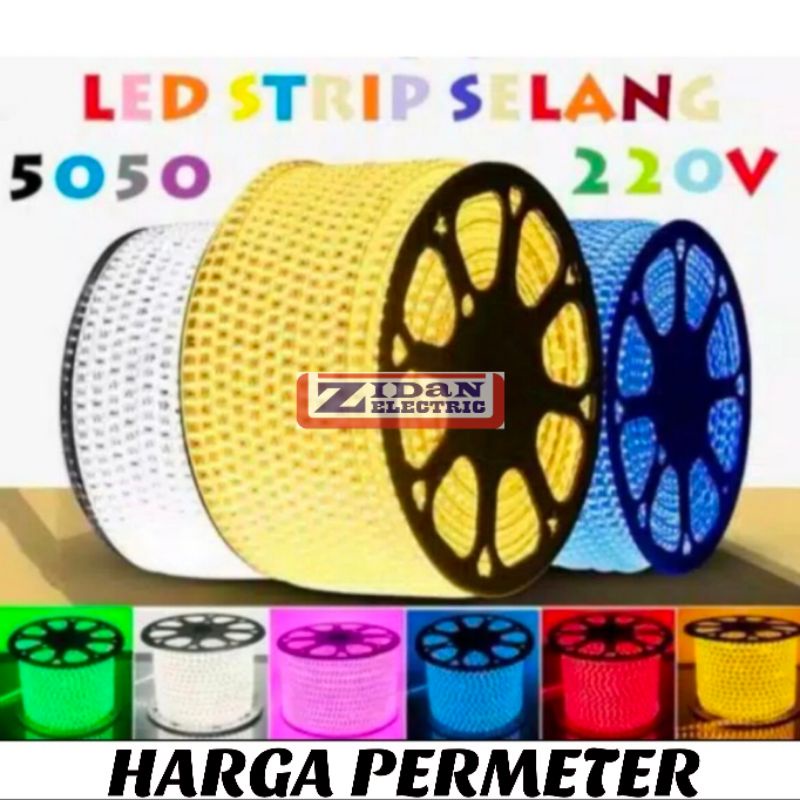 Lampu Led Strip 5050 SMD AC 220V / Lampu Selang Led Strip 5050 Harga Permeter