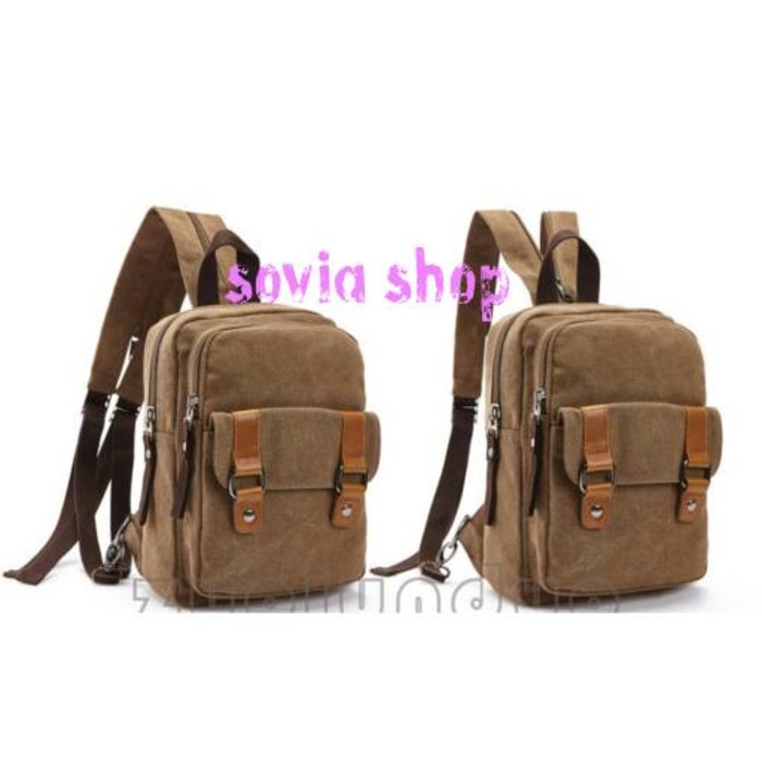 RANSEL MINI KANVAS /TAS RANSEL KANVAS/ TAS KAIN
