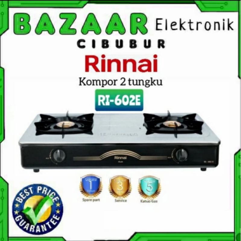 RINNAI KOMPOR GAS 2 TUNGKU RI 602 E RI602E KOMPOR RINNAI RI 602E