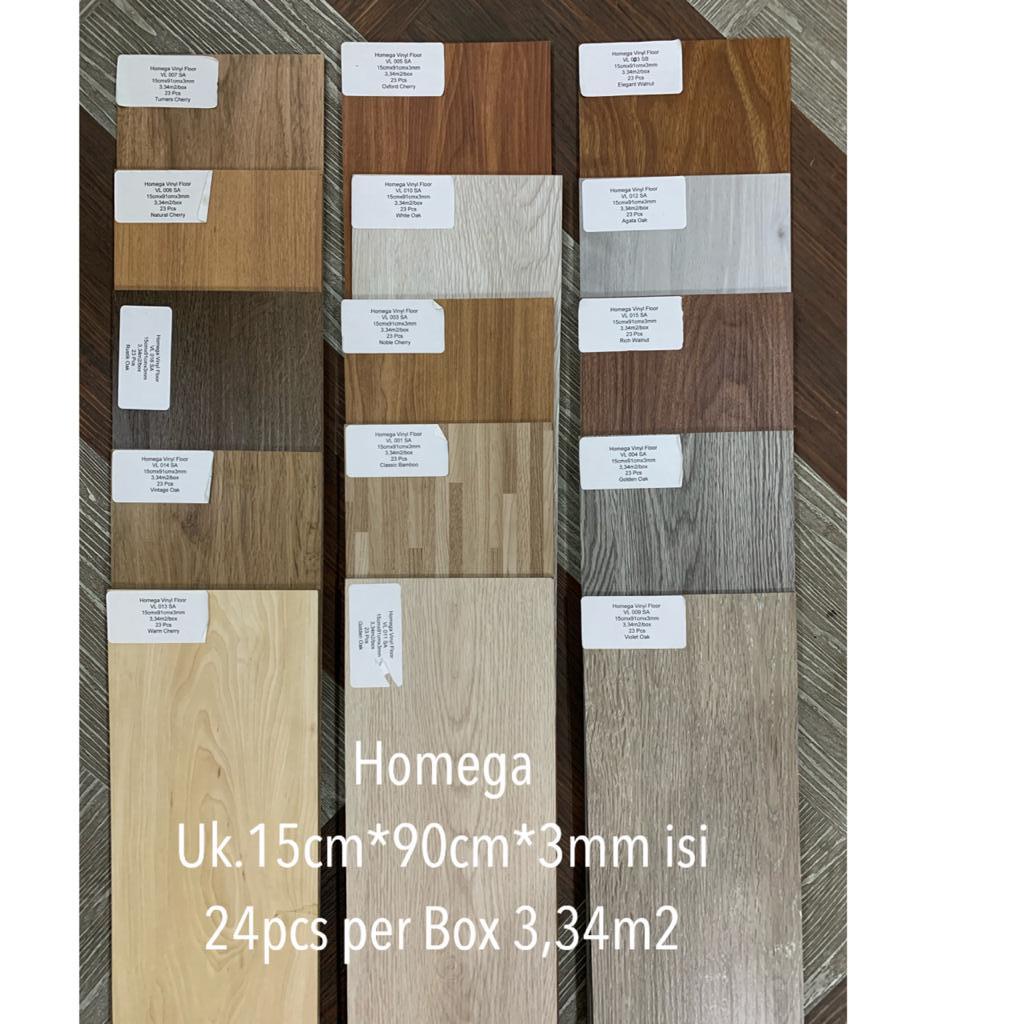 Lantai Vinyl Motif Kayu Homega Tebal 3mm