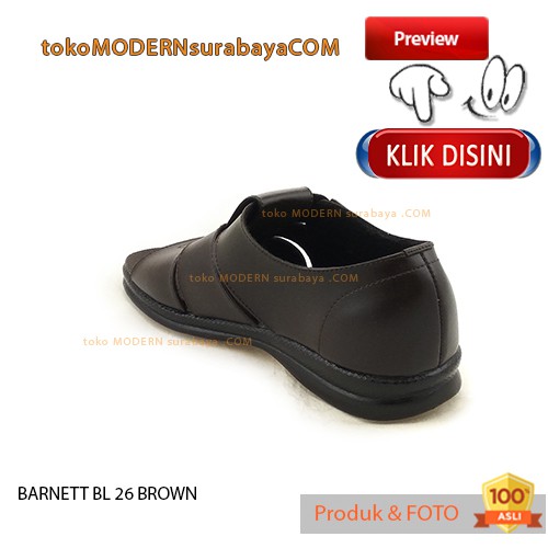 BARNETT BL26 COKLAT sepatu pria kasual slip on