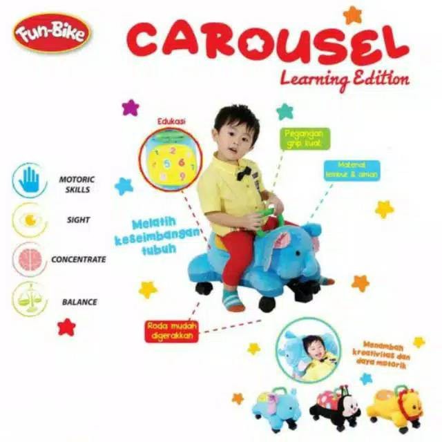 Fun-Bike Carousel Boneka Mainan Sepeda Odong Odong Roda 4 Keliling