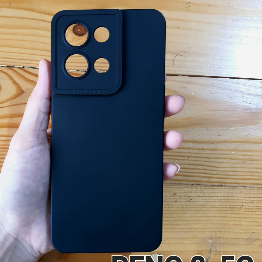 OPPO RENO 8T 4G 8T 5G 8 4G 8 5G 8Z 5G 8 PRO 7 4G 7 5G 7Z 5G CASE BLACK PREMIUM SOFTCASE SILIKON KARET HITAM CASING PROTECT CAMERA COVER PELINDUNG KAMERA  RENO 7 Z 5G