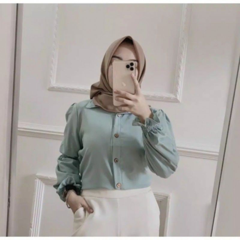 baju wanita blouse smoke rempel