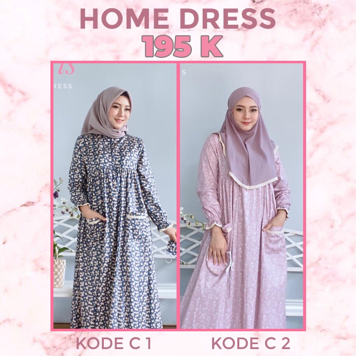 Roris Fasion Home Dress | Kode C1 & C2 | Gamis untuk remaja dan dewasa + Free masker