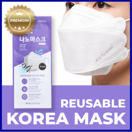 Air Queen Nano Filter Reusable Mask Air Queen Masker Original Made in Korea bisa cuci