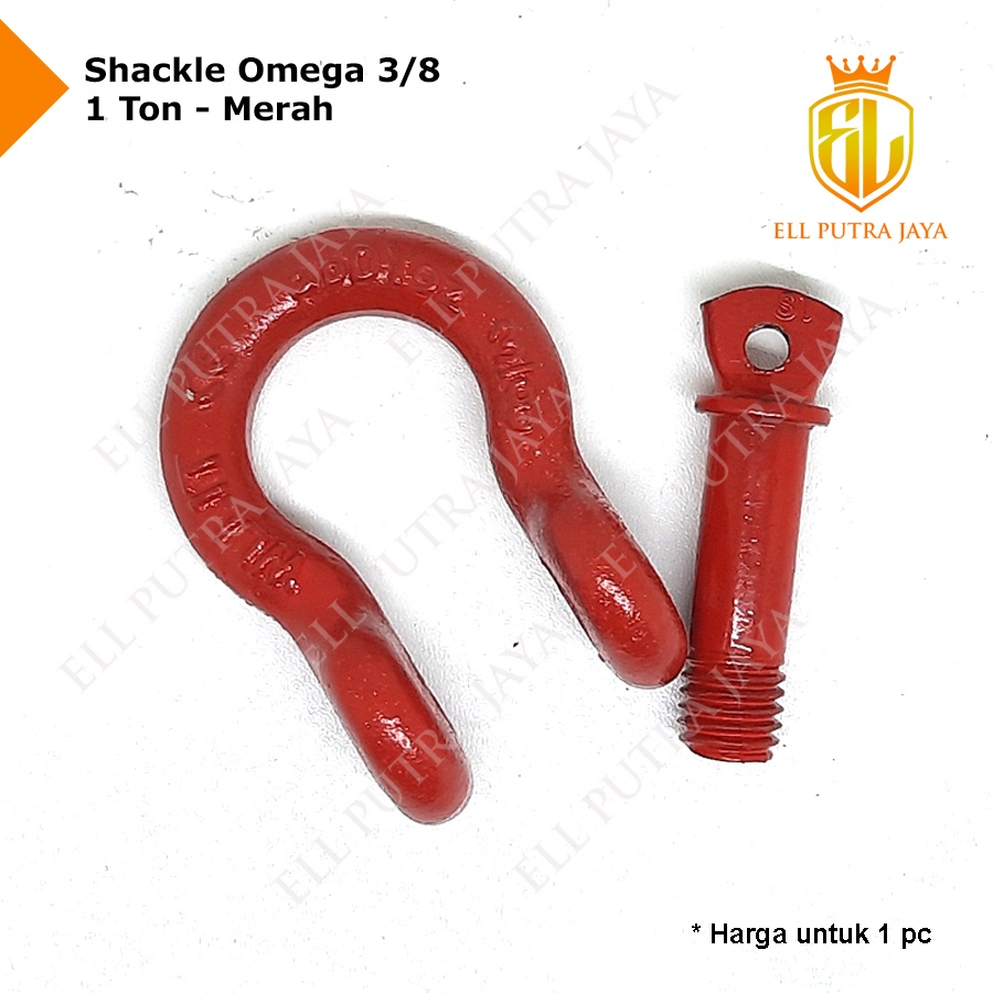 Shackle Omega 3/8 Kapasitas 1 ton - Merah