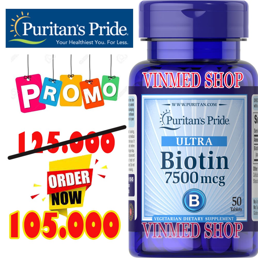 Biotin Puritans pride 7500 mcg isi 50 tablet