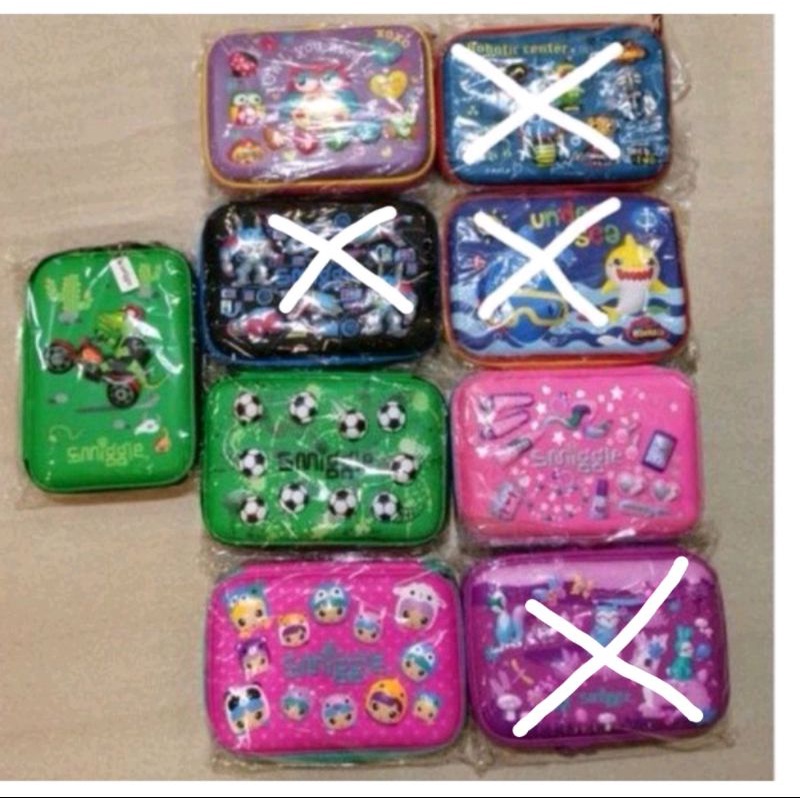 

READY Kotak Pensil Anak Smiggle Look A Like Motif Timbul 3D / tempat pensil Sanwa Smiggle