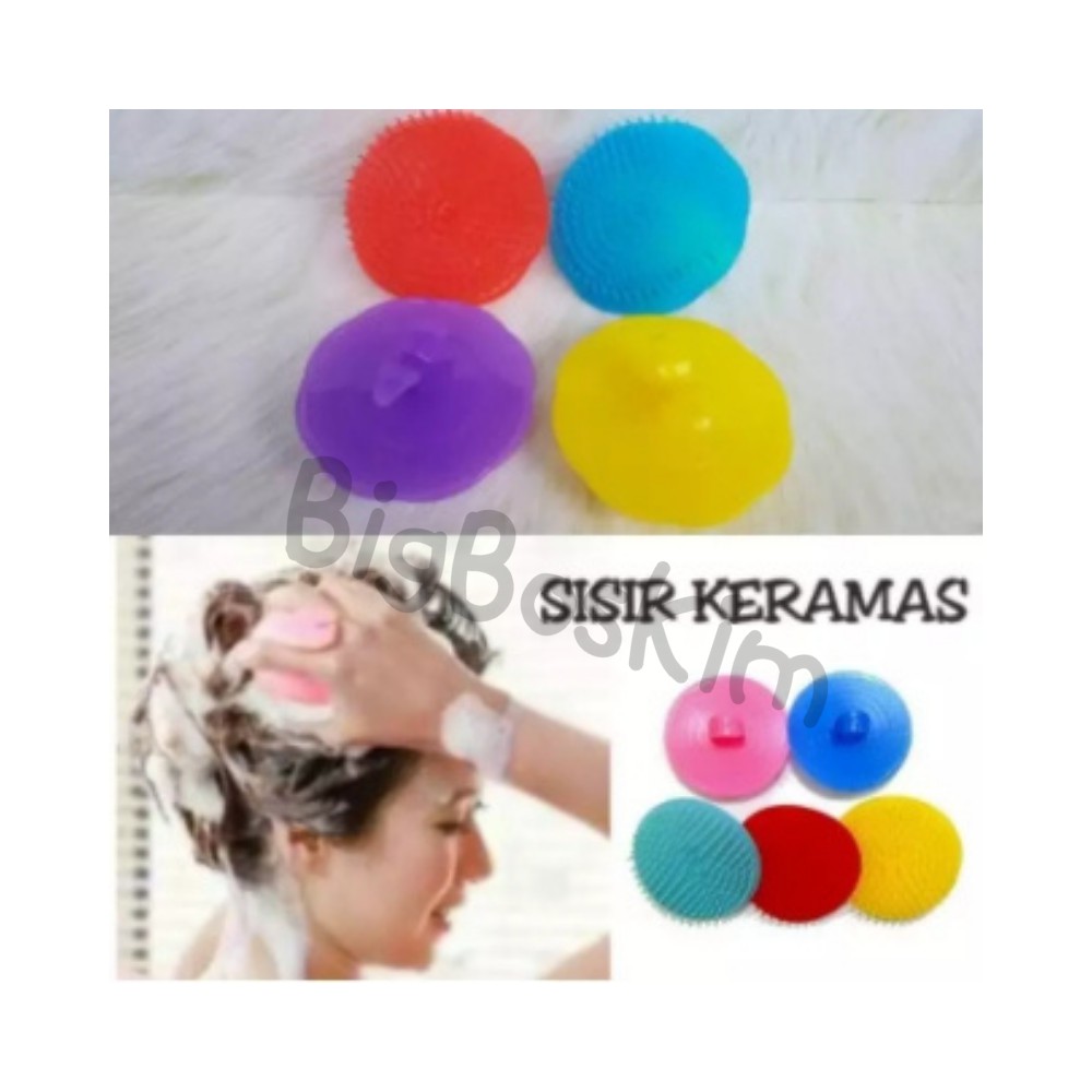 Sisir Keramas Bulat Sisir Mandi Sisir Rambut Sisir Salon Sisir Pria Bulat - 1 Pcs