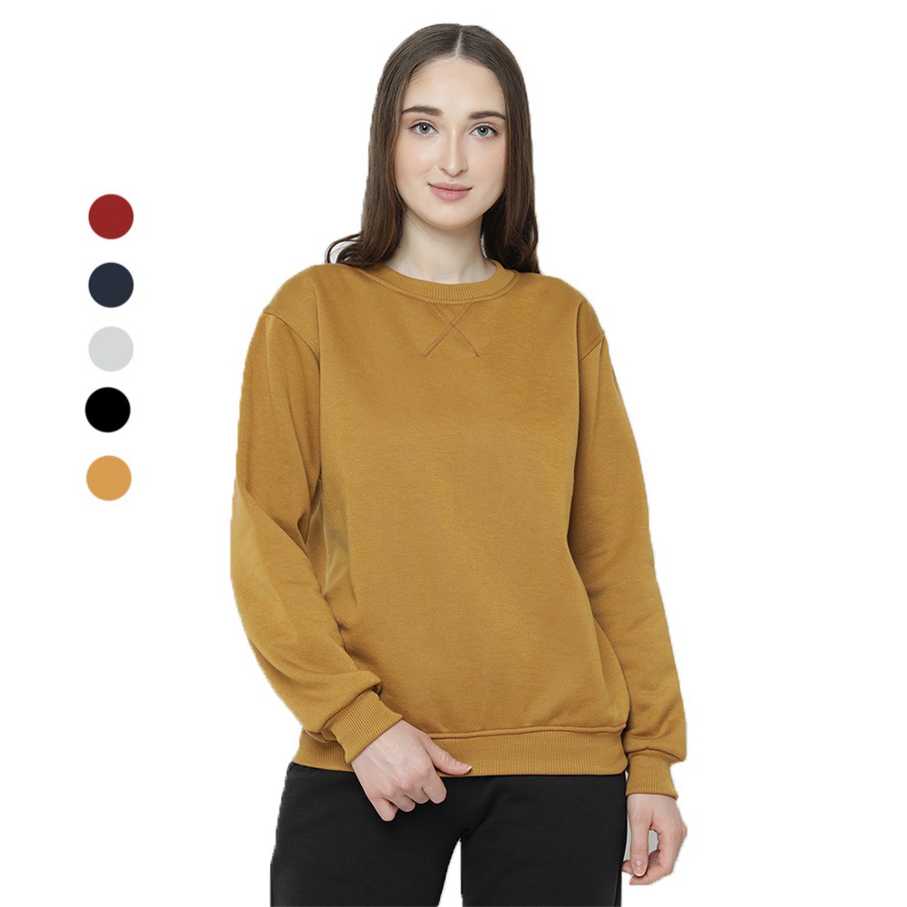 Hoodieku Sweater  Basic Polos  Wanita  6 warna Shopee 