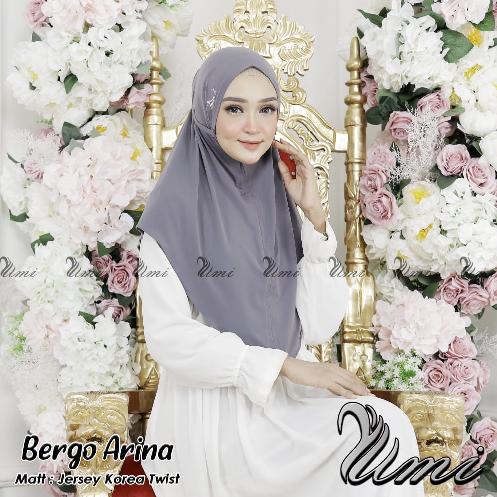 Original Produk Jilbab Bergo Arina Hijab Instan Jersey Shabira Original GJM