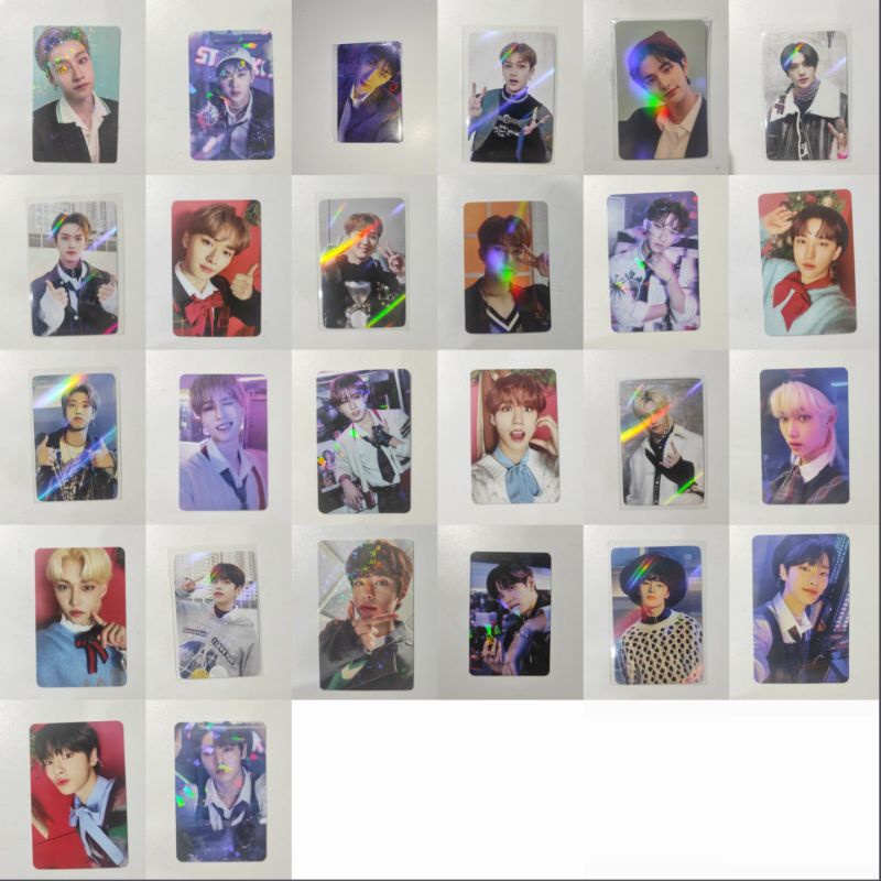 OFFICIAL PHOTOCARD STRAY KIDS CHRISTMAS EVEL BENEFIT WITHDRAMA SYNNARA SOUNDWAVE BANGCHAN HYUNJIN LE