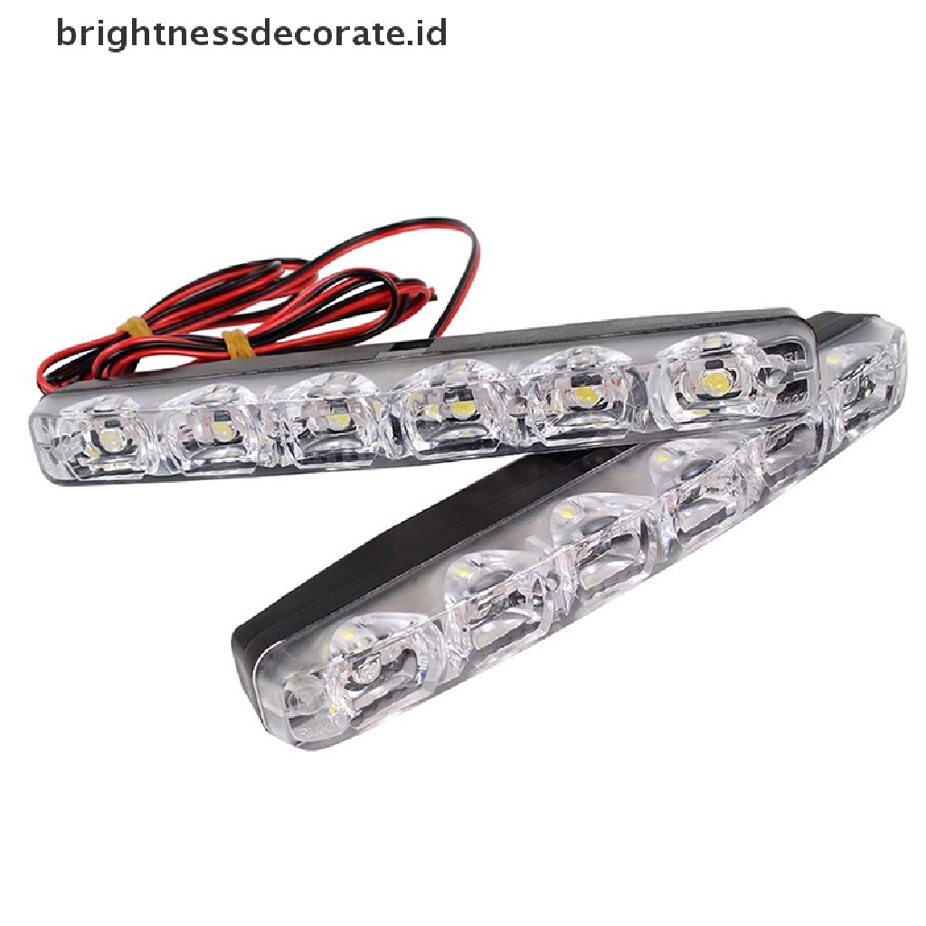 2pcs Lampu Kabut Drl 6 Led 12v Untuk Mobil