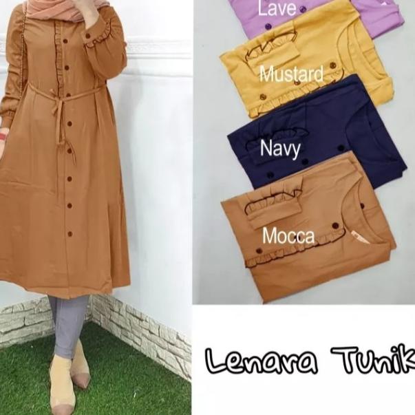 DISKON  9.9 baju tunik wanita / tunik Atasan /fashion wanita / lenara tunik/L-XL [KODE 820]