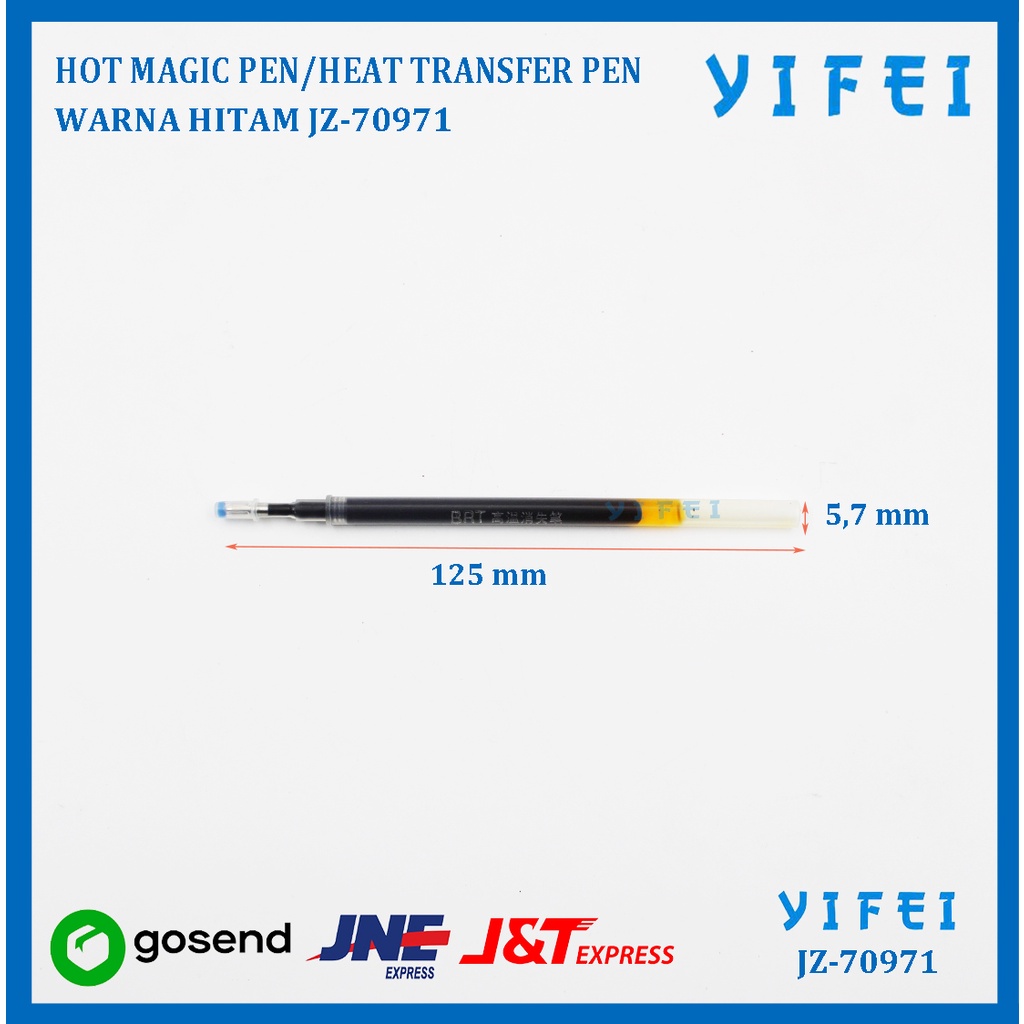 HOT MAGIC PEN / HEAT TRANSFER PEN WARNA HITAM YIFEI-70971