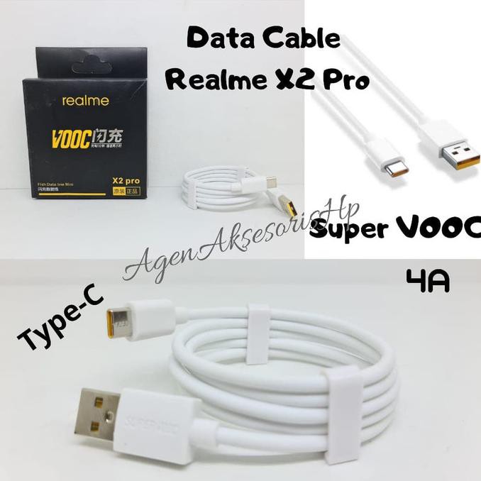 SUPER VOOC DATA CABLE REALME X2 PRO TYPE C 4A FLASH CHARGE KABEL DATA