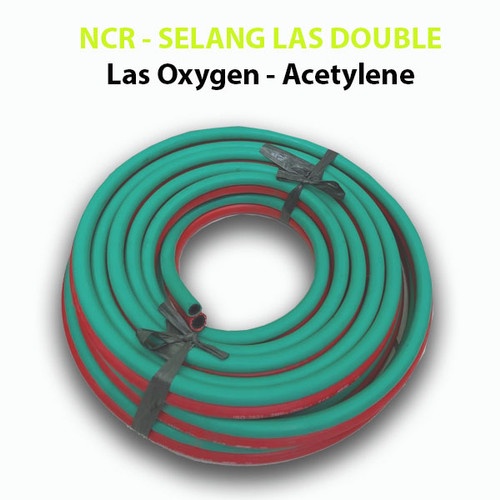 NCR Selang Las Double Potong Oxy+Ace / Oxy+LPG / Twin Hose 1/4x3/8 (6x9mm) 20 Bar Tahan Percikan Api Tahan Cuaca