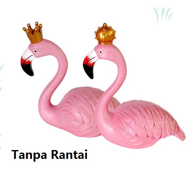 NEW LITTLE ROYAL FLAMINGO Pajangan Dashboard Mobil Flamingo Couple