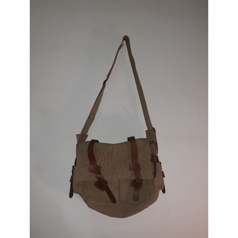 Custom Postman Bag Canvas Leather