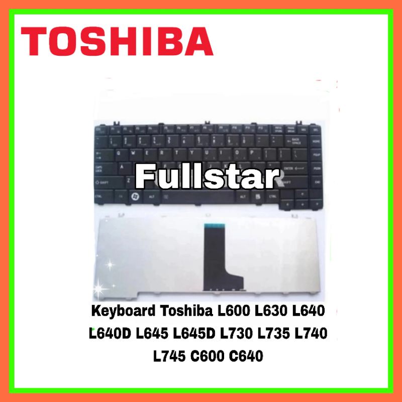 Keyboard ORIGINAL Toshiba Satellite L730 L735 L740 L745 Hitam 