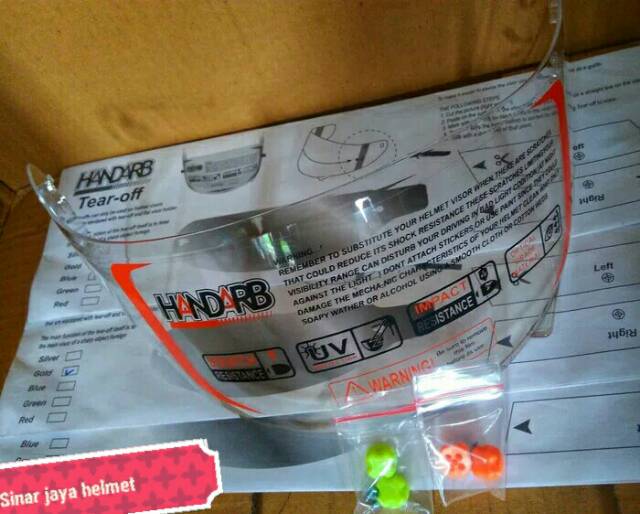 kaca flat visor helm kyt rc-7 r10 k2r mds viktory  plus tear off post(murah)