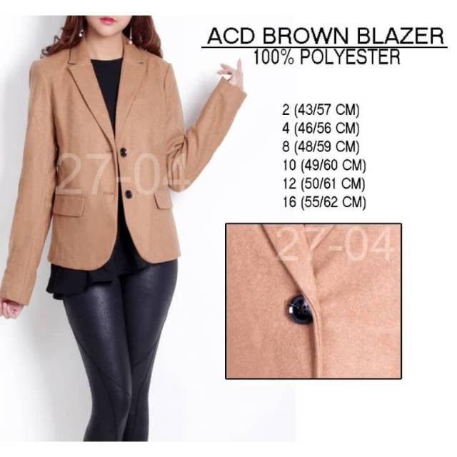 Blazer branded-ACD BROWN BLAZER