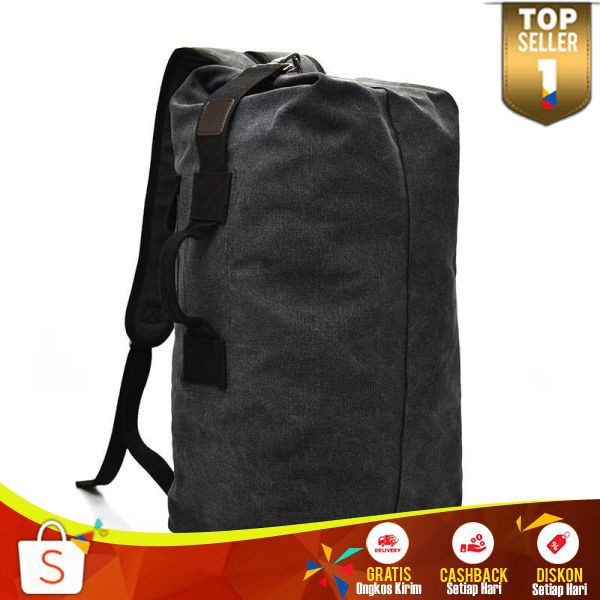 Tas Ransel Travel Kanvas Berkualitas Stylish Backpack Trendy Tahan Lama Kapasitas Luas Nyaman Dibawa