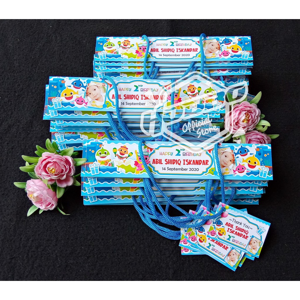 23x40 + Thanks Card - Label Jajan Ultah - Goodie Bag Ulang Tahun - Plastik Snack-3