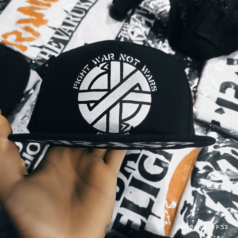 topi band punk crass,topi band punk full sablon