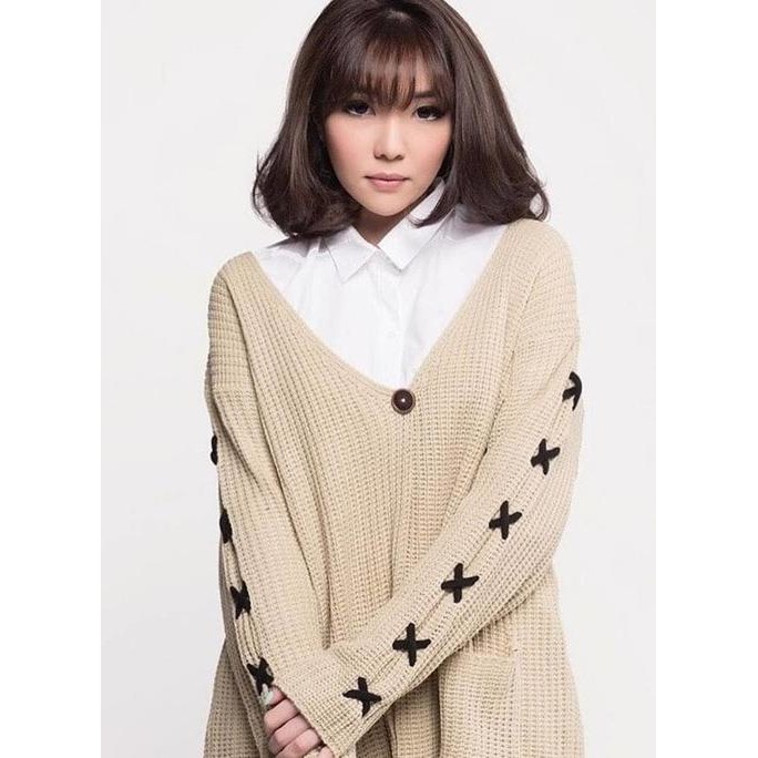 BIG SALE cardigan sweater outer baju wanita korea jepang artis cardi long cardy *