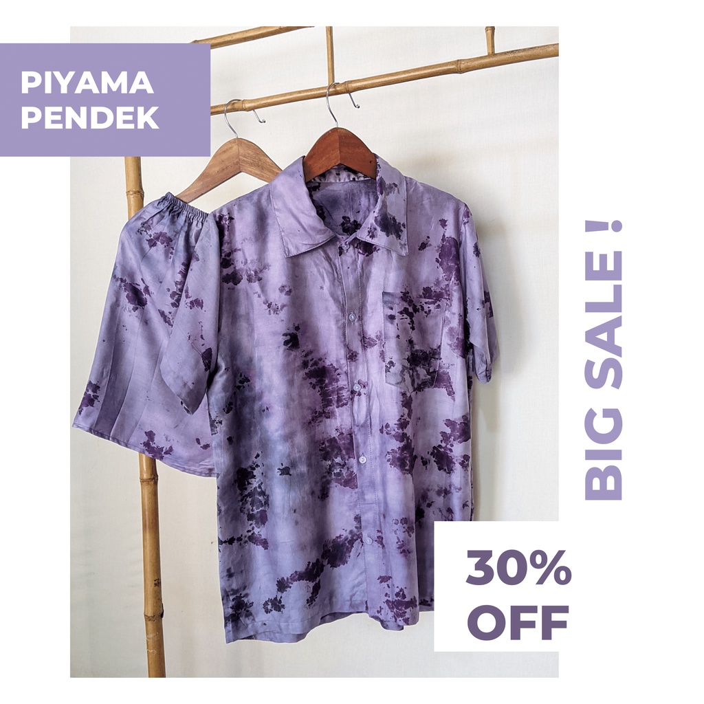 Piyama Rayon Kancing Kerah Baju Tidur Wanita Babydoll