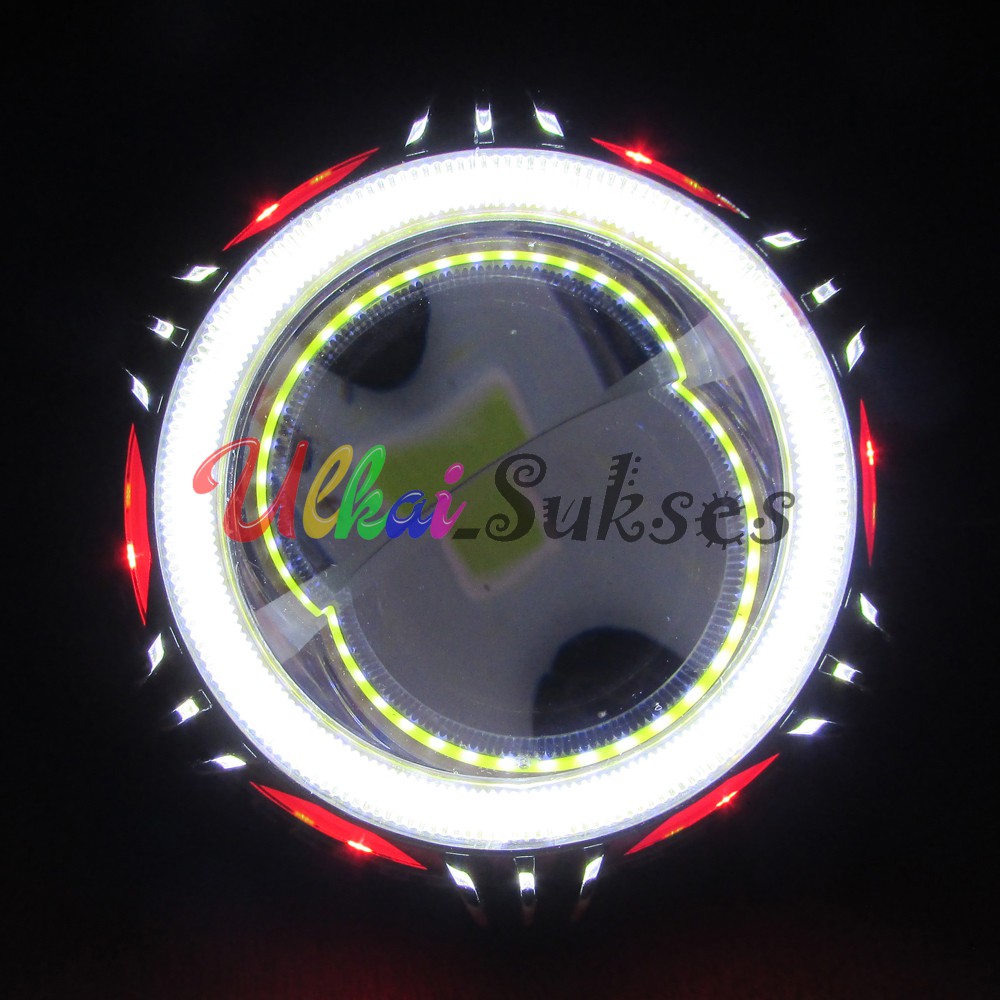 Lampu Tembak Motor Lampu Sorot Fokus LED Variasi Aksesoris Lampu Projie Hilow M01A 3.5Inch Bulat Murah Laris Lampu LED Motor Universal Murah Terlaris