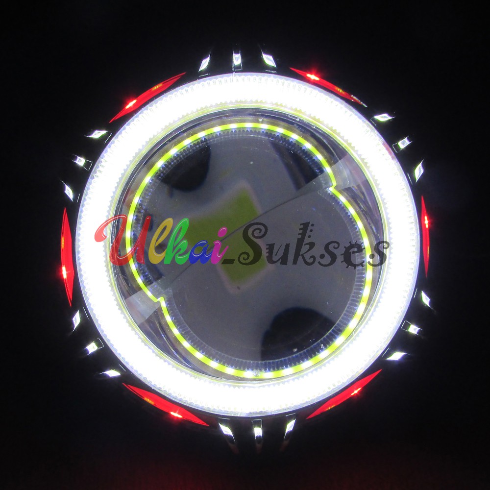 Lampu Tembak Motor Lampu Sorot Fokus LED Variasi Aksesoris Lampu Projie Hilow M01A 3.5Inch Bulat Murah Laris Lampu LED Motor Universal Murah Terlaris