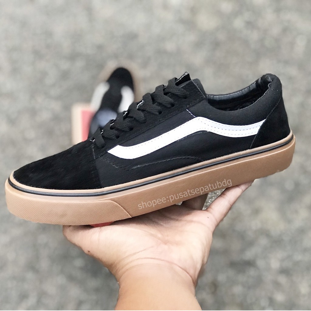 SEPATU43 VANS AUTHENTIC FULL BLACK HITAM POLOS WHITE PUTIH OLDSKOOL ERA SK8 PREMIUM BNIB ICC IFC DT