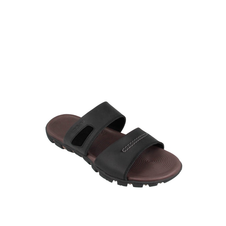 SANDAL SLIDE PAKALOLO PRIA ORIGINAL CASUAL KULIT ASLI HITAM PB13